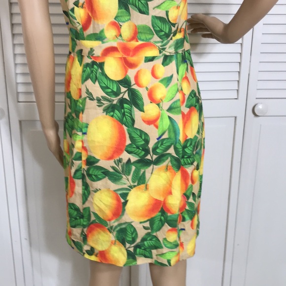 NWT Farm Rio Orange Sands One Shoulder Linen Dress Medium - Picture 12 of 16